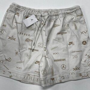 Nike Air Jordan Flight Heritage Premium Shorts Phantom DX9724-030 Mens 3XL White